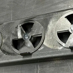 Weld On BBQ Smoker Triple Air Damper